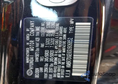 2025 Hyundai Palisade Calligraphy z USA, uszkodzony, nr VIN KM8R7DGE6SU906852